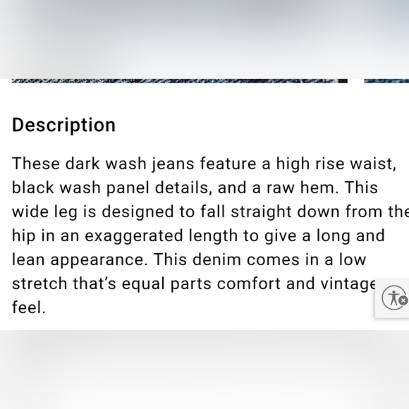 NWT EXPRESS Tuxedo Stripe Wide Leg Jeans Size 6L - Picture 12 of 16